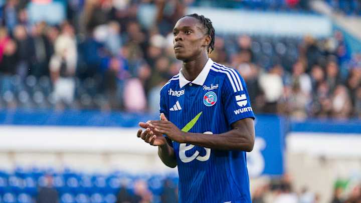 Emegha, RC Strasbourg - OM le chambrage