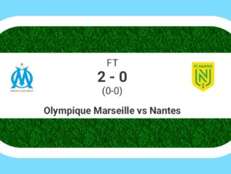 Score final : Marseille 2 - 0 Nantes.